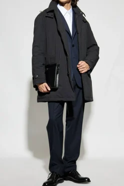 Brioni BLACK Down jacket with detachable hood