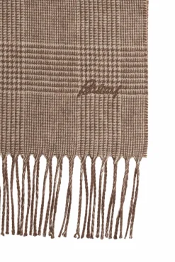 Brioni BROWN Checked scarf