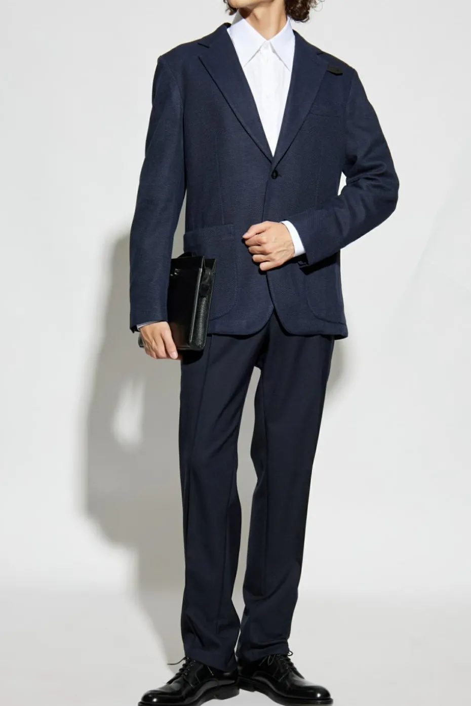 Brioni NAVY BLUE Blazer with double vent