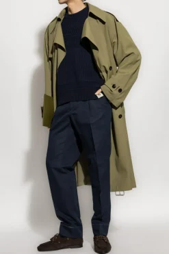 Brioni NAVY BLUE Creased pants
