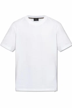 Brioni WHITE Cotton t-shirt with crew neck