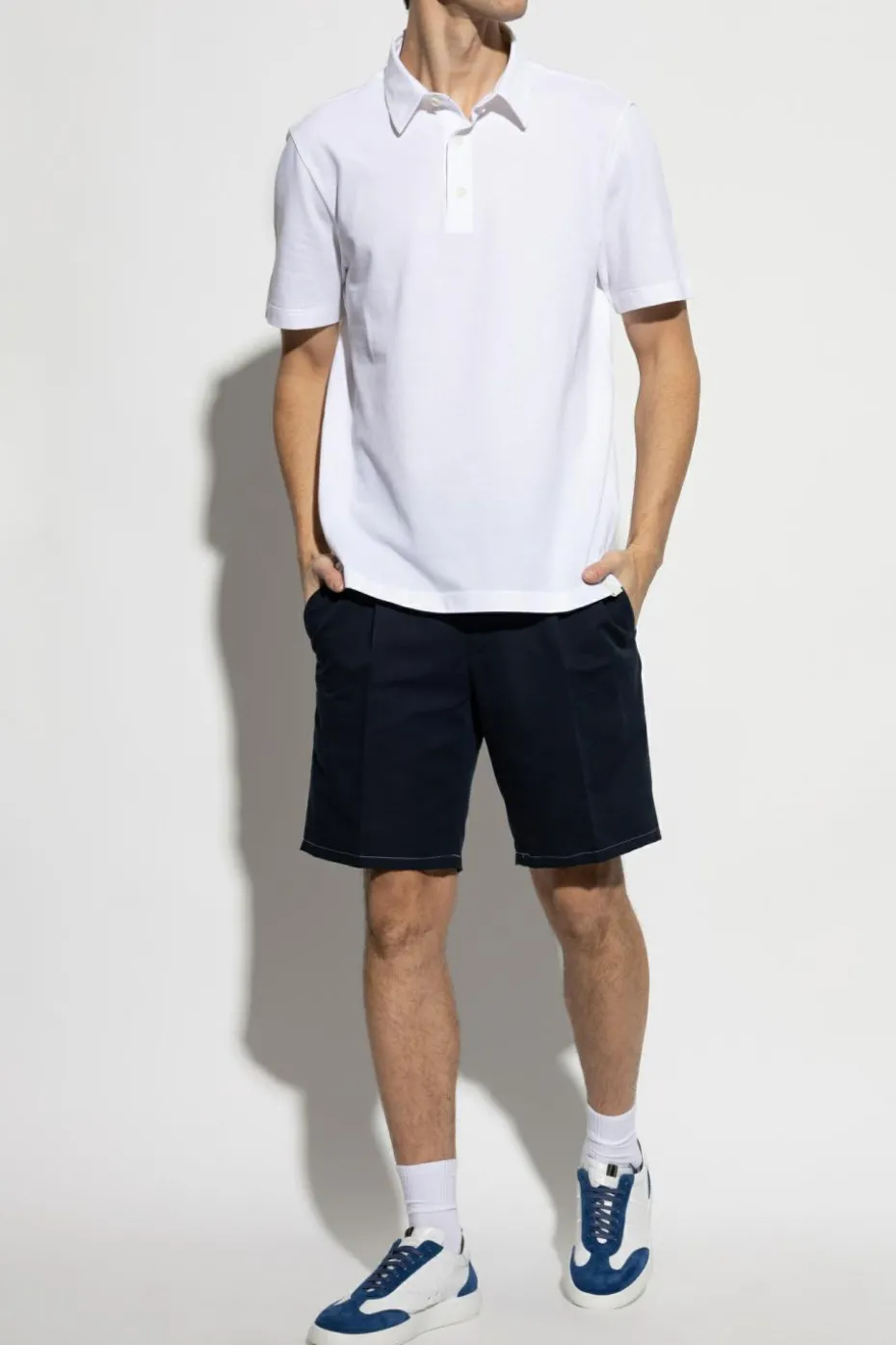 Brioni WHITE Polo with logo