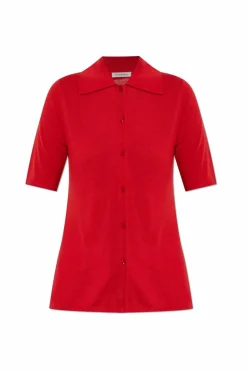 By Malene Birger RED "Dotta" short-sleeved cardigan
