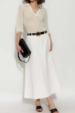 By Malene Birger WHITE Polo with fringes