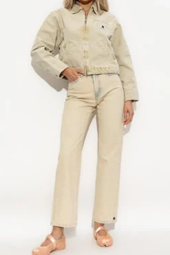 Carhartt WIP beige Jacket with logo patch
