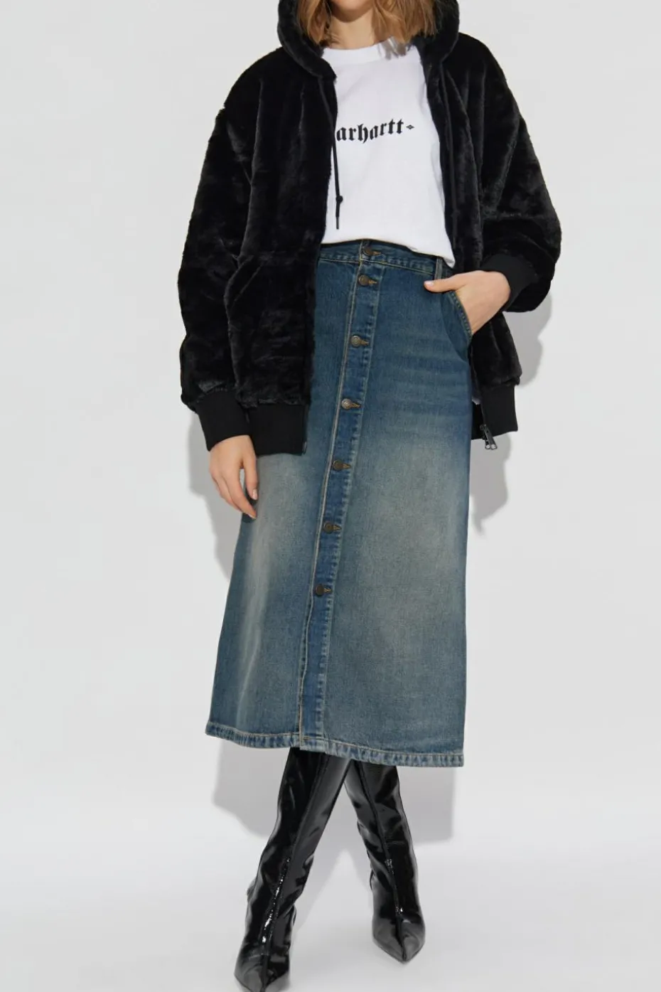 Carhartt WIP BLACK Jacket with logo