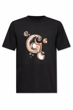Carhartt WIP BLACK T-shirt with print