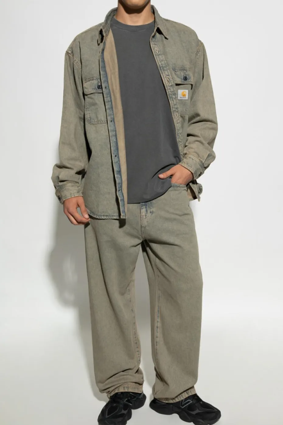Carhartt WIP GREY Denim shirt `Tigan`