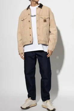Carhartt WIP NAVY BLUE Jeans with logo