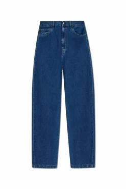 Carhartt WIP NAVY BLUE Jeans with logo