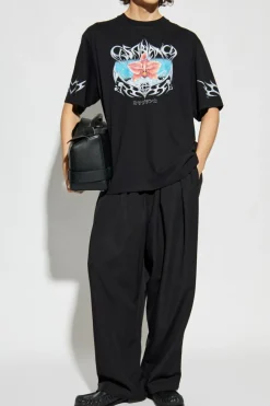 Casablanca BLACK Oversize T-shirt