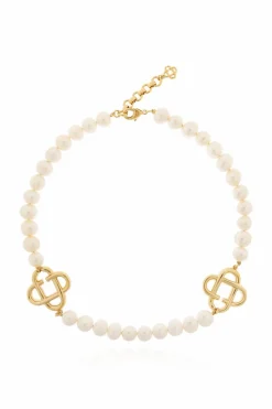 Casablanca cream Logo necklace