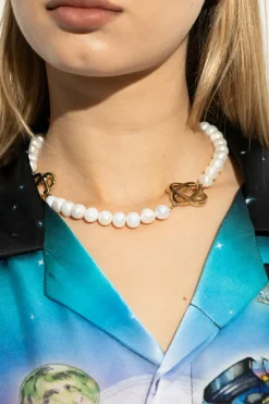 Casablanca cream Logo necklace