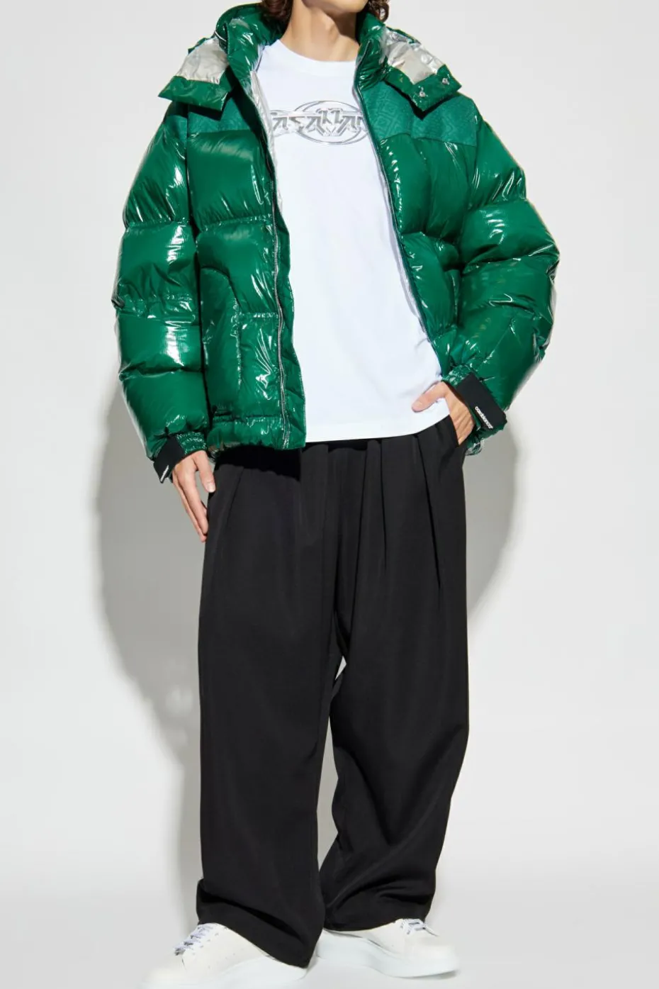 Casablanca GREEN Insulated jacket with monogram