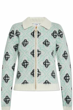 Casablanca GREEN Patterned cardigan