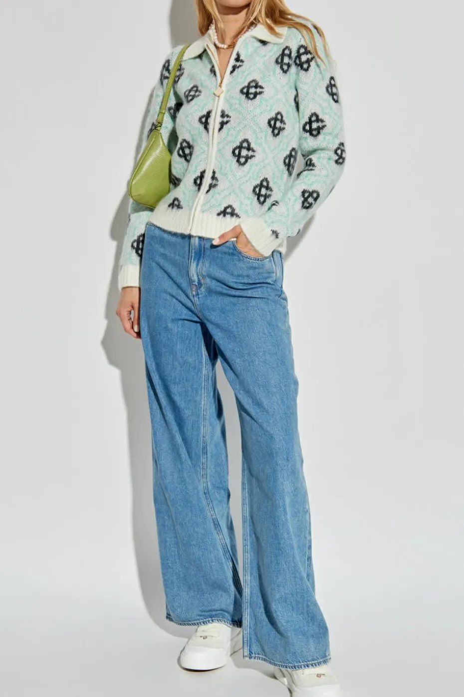 Casablanca GREEN Patterned cardigan