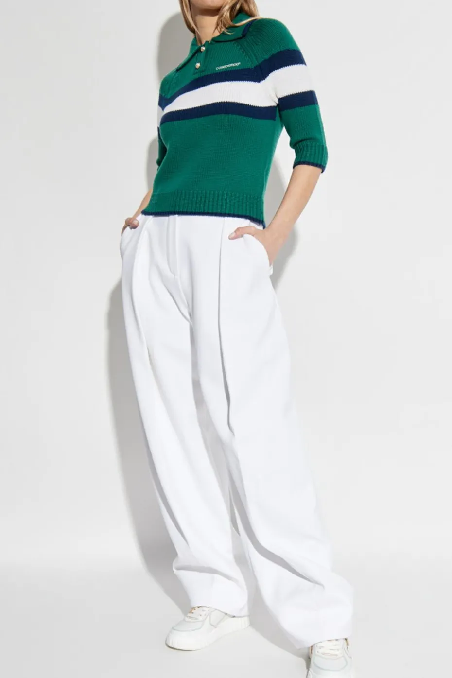 Casablanca GREEN Polo with embroidered logo