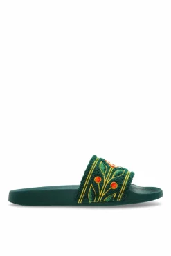 Casablanca GREEN Slides with logo