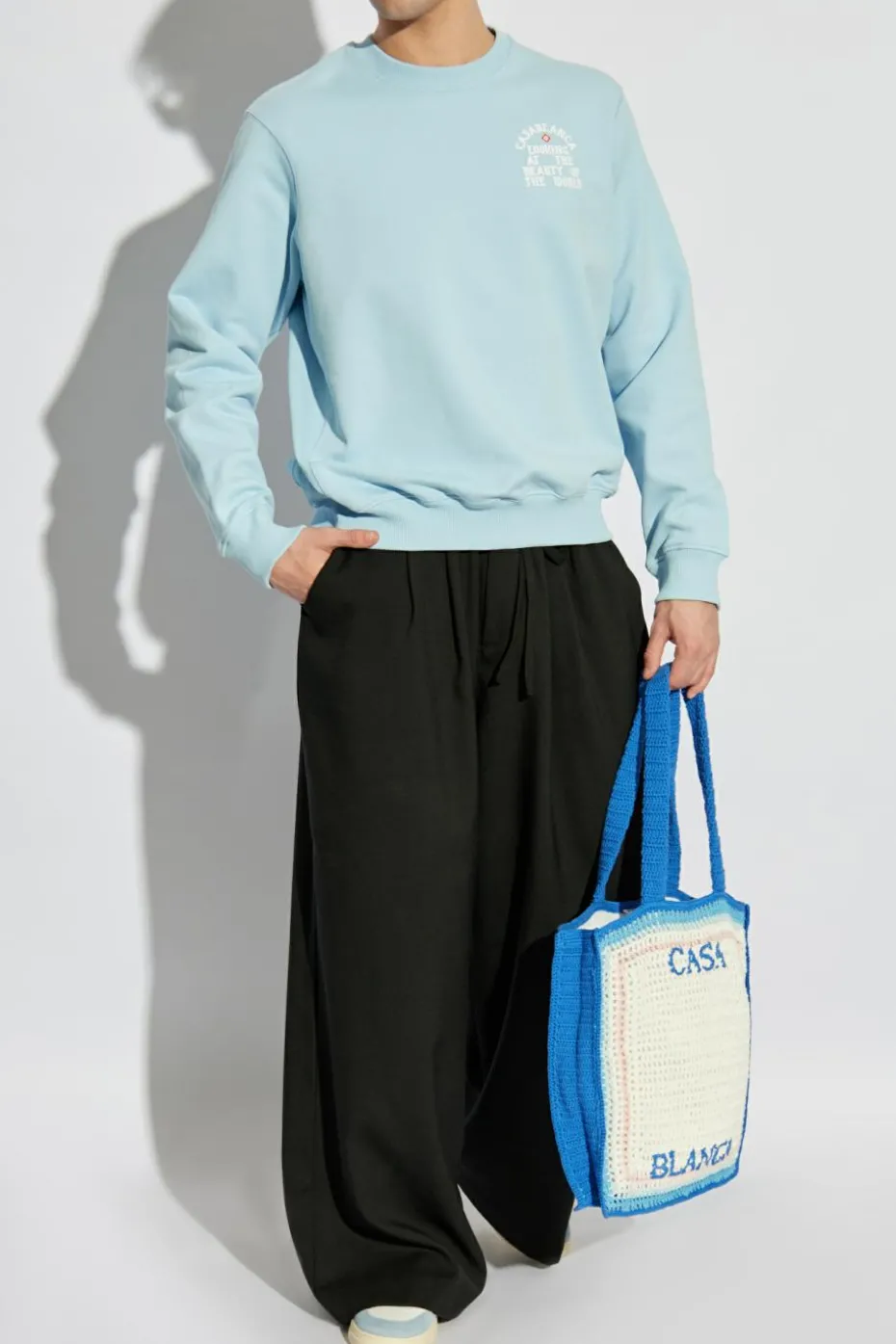 Casablanca light blue Printed sweatshirt