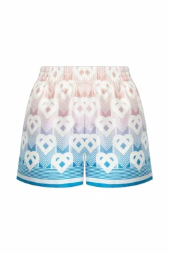 Casablanca MULTICOLOUR Silk shorts with print