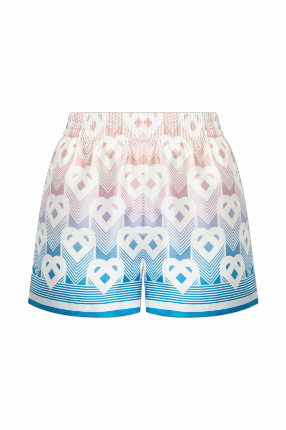 Casablanca MULTICOLOUR Silk shorts with print