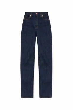 Casablanca NAVY BLUE Jeans with logo