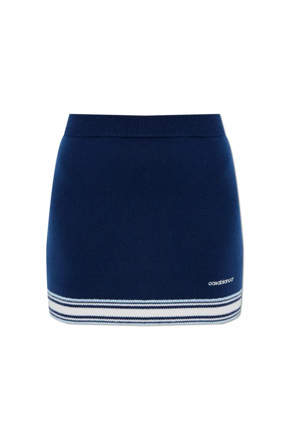 Casablanca NAVY BLUE Skirt with embroidered logo