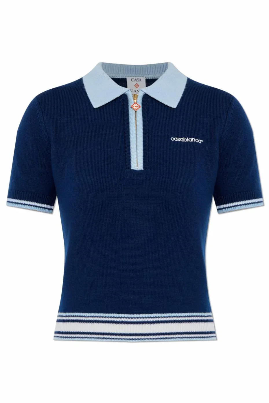 Casablanca NAVY BLUE Wool polo