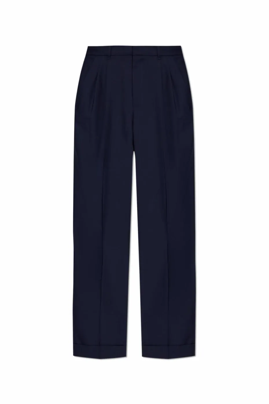Casablanca NAVY BLUE Wool pants with crease