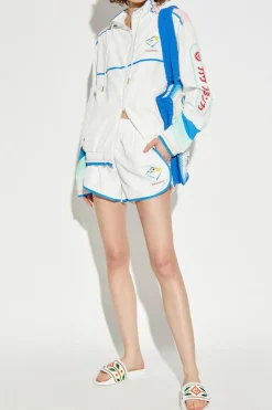 Casablanca WHITE Jacket with stand-up collar