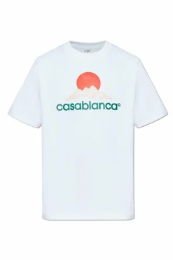 Casablanca WHITE T-shirt with logo