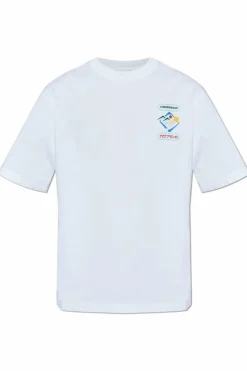 Casablanca WHITE T-shirt with logo