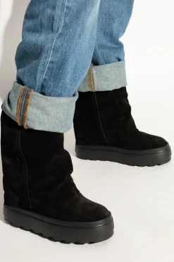 Casadei BLACK ‘New Double Face’ Ankle Boots