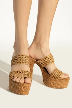 Casadei BROWN Platform slippers Goldeneye