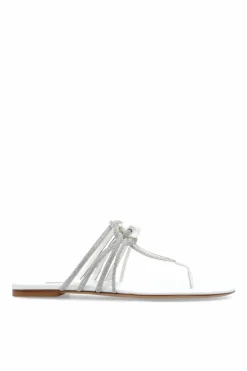 Casadei WHITE Slides with shimmering applications