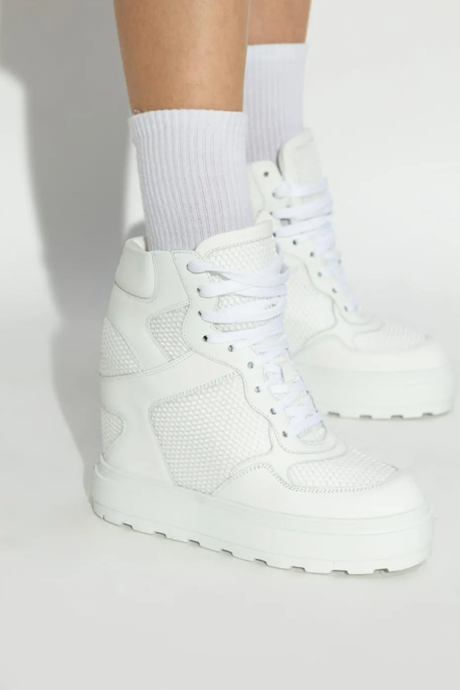 Casadei WHITE Wedge sneakers