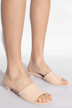 Chloé beige Heeled mules Flower