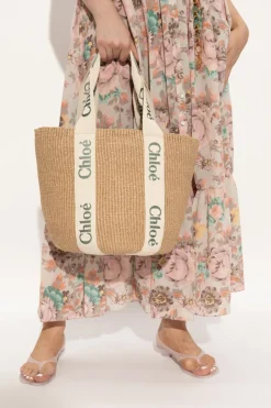 Chloé beige "Woody Large" bag