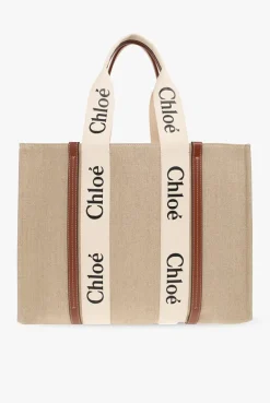 Chloé beige ‘Woody Large’ shopper bag