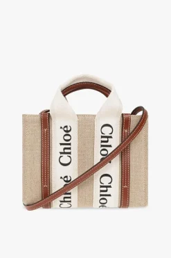 Chloé beige ‘Woody Mini’ shoulder bag