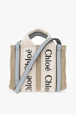 Chloé beige ‘Woody Nano’ shoulder bag