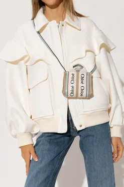 Chloé beige ‘Woody Nano’ shoulder bag