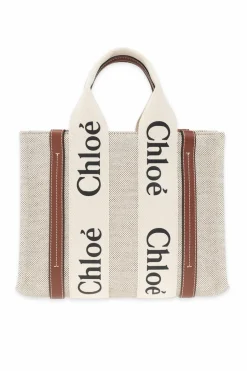 Chloé beige 'Woody' shopper bag