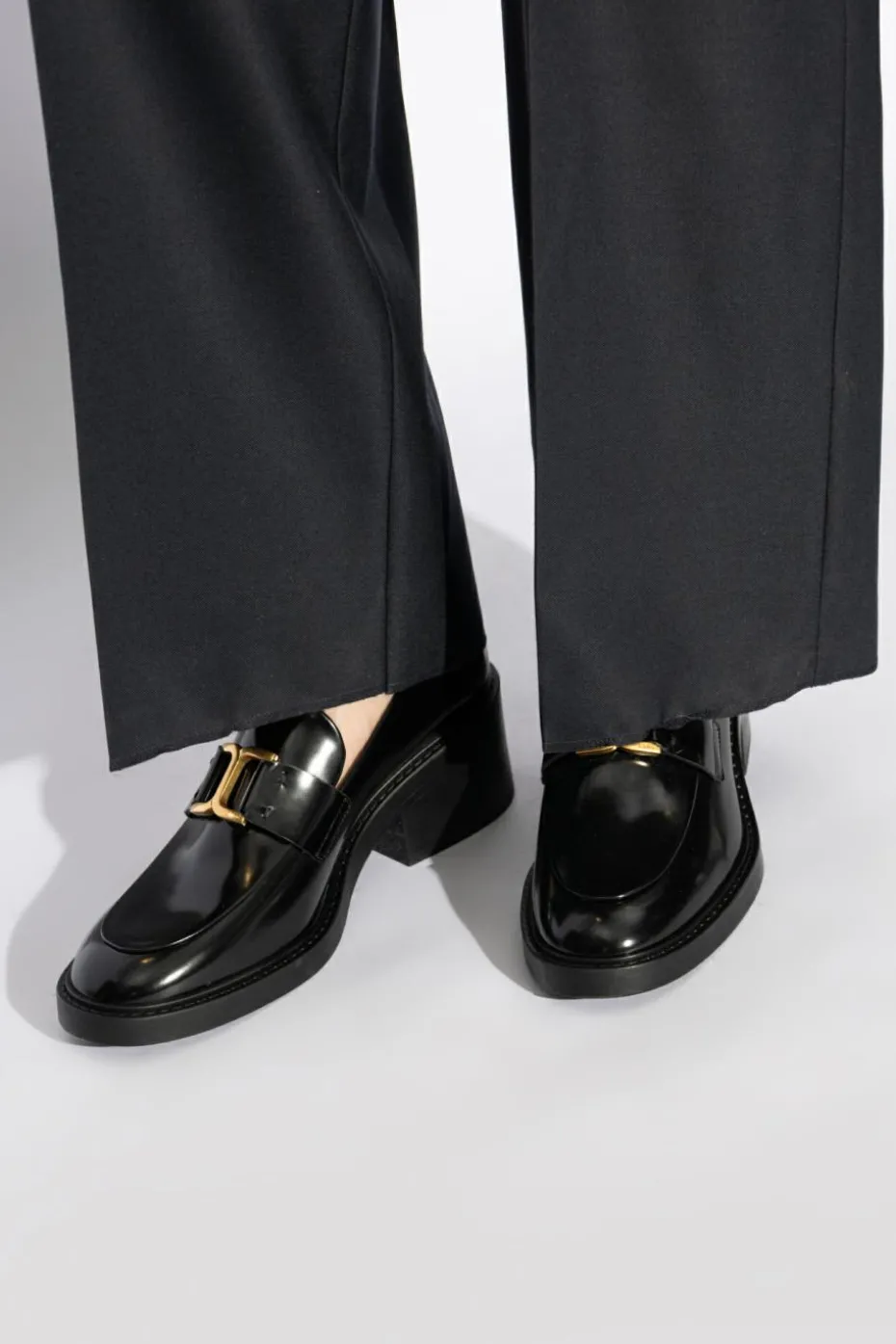 Chloé BLACK Marcie heeled loafers