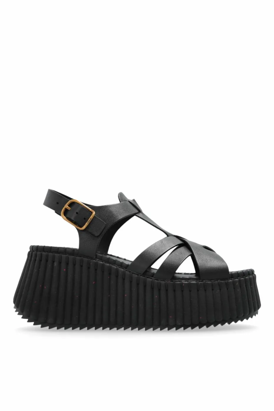 Chloé BLACK "NAMA" wedge sandals