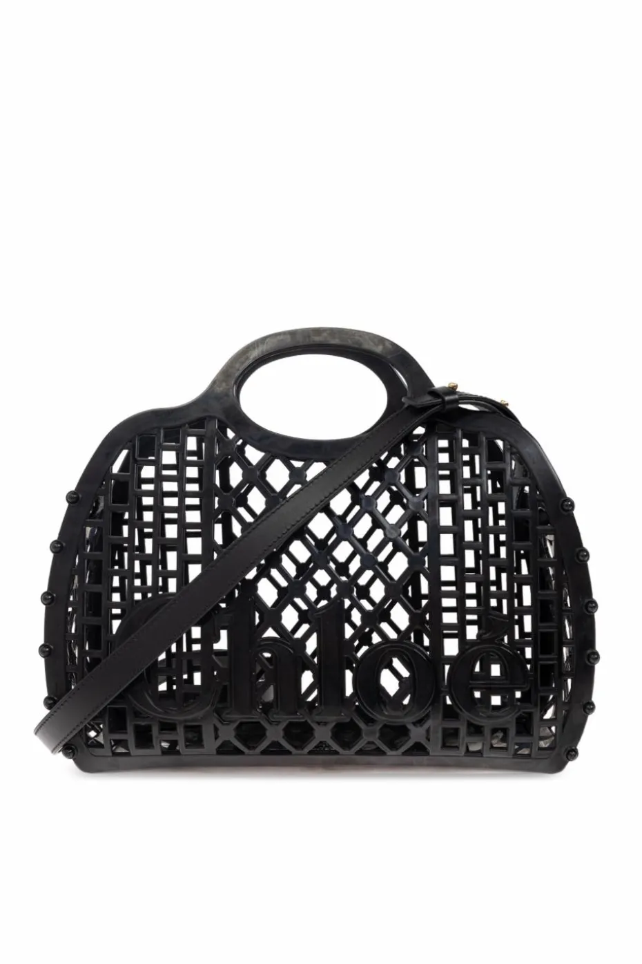 Chloé BLACK Shopper bag "Cage"