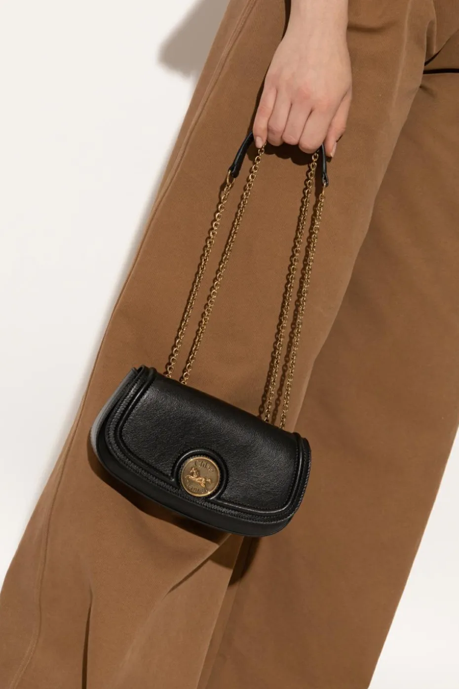 Chloé BLACK Shoulder bag "Horse Medal Mini"