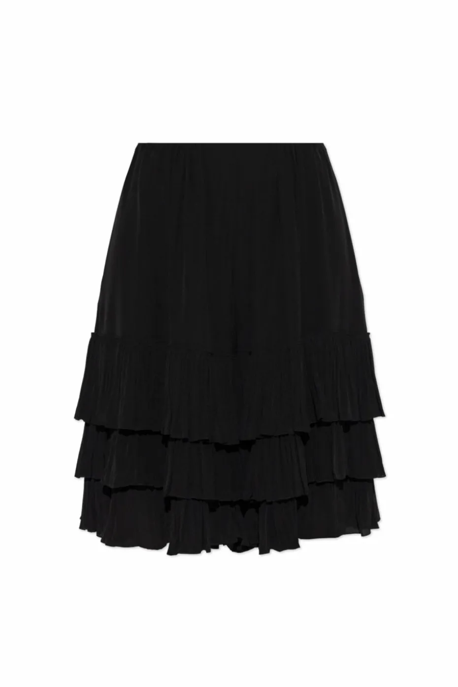 Chloé BLACK Silk shorts with ruffles