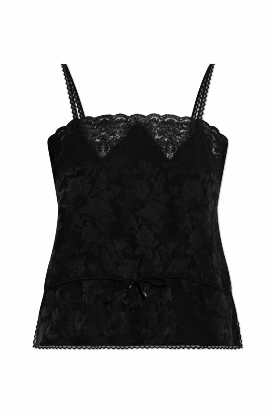 Chloé BLACK Silk top with floral motif