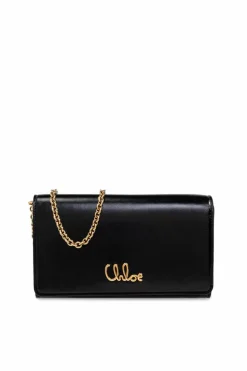 Chloé BLACK Wallet on chain Iconic